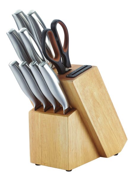 Herenthal 10-Piece Stainless Steel Knife Set with Wooden Block