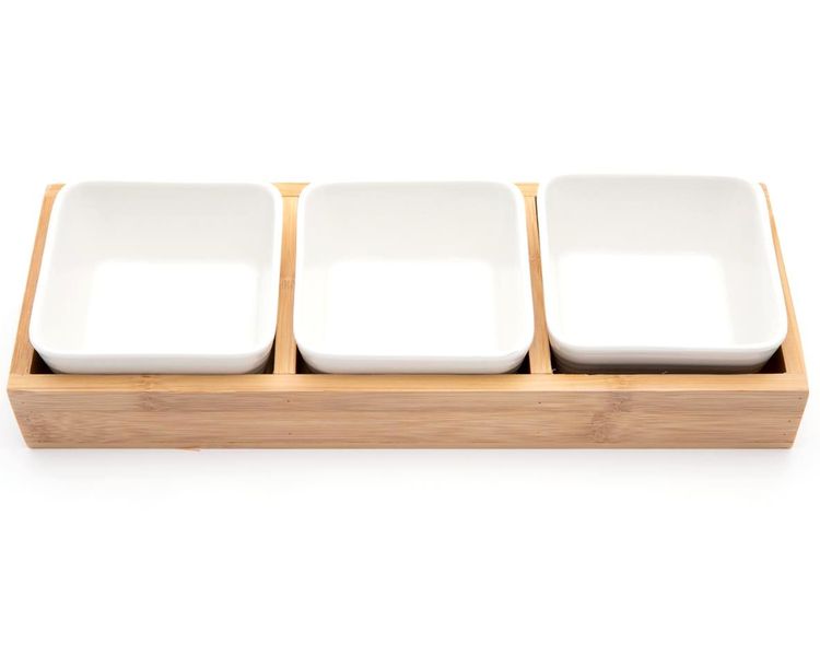 George &amp; Mason - Divided Trio Sauce Bowl