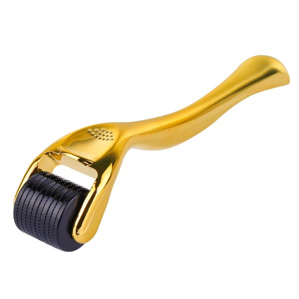 0.25mm 540 Titanium Microneedles Skin Roller - Gold &amp; Black