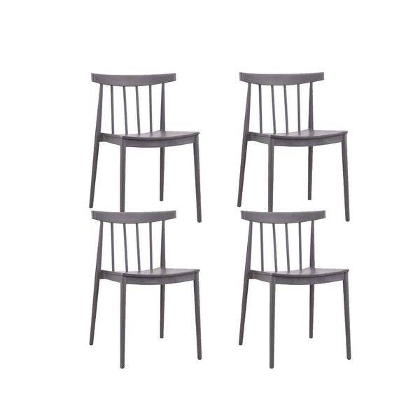 Tokyo Cafe Chair Set of 4 Grey