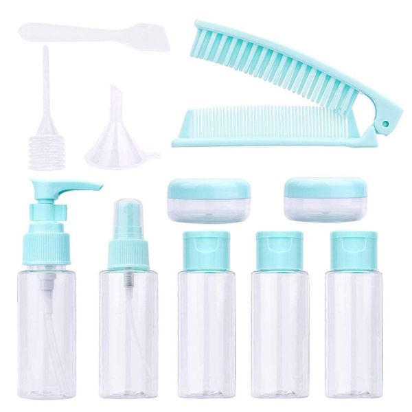 11 Piece Portable Travel Toiletry Bottles Containers Set