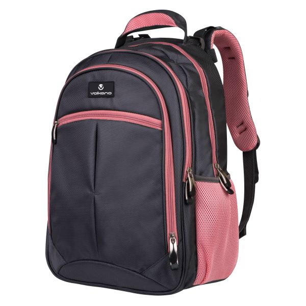 Volkano Orthopaedic 36L 15.6" Ergonomic &amp; Durable School Bag - Pink/Black