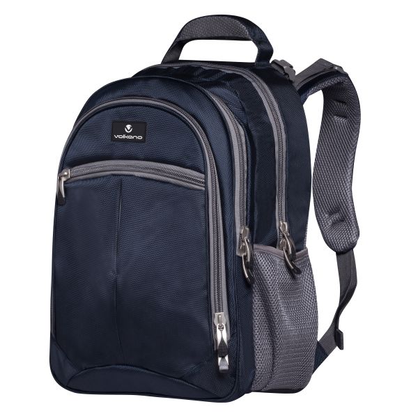 Volkano Orthopaedic 15.6" School Bag - Navy/Grey, Adjustable &amp; Durable