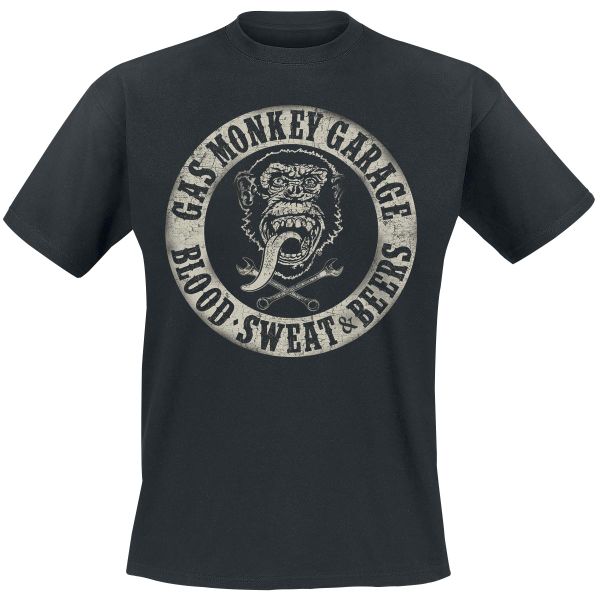 Rock Ts Gas Monkey -Blood, Swet and Beers