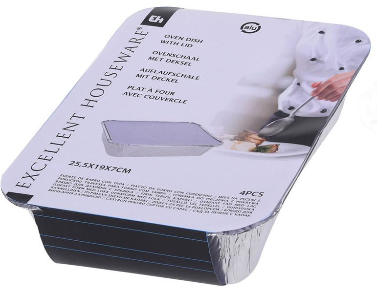 Excellence Homeware Aluminium Trays With Carton Lid