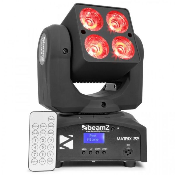 Beamz 150.312b Moving Head Led Matrix22 4 X 10w RGBW LED DMX