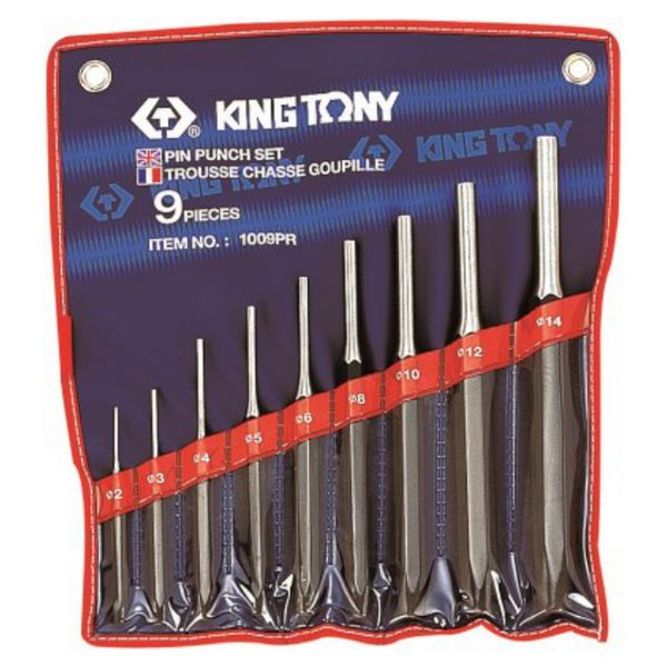 King Tony Pin Punch Set 2-14Mm 9 Pieces
