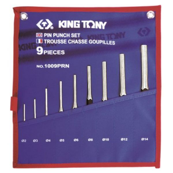 King Tony Pin Punch Set 9 Pieces Tetron Bag