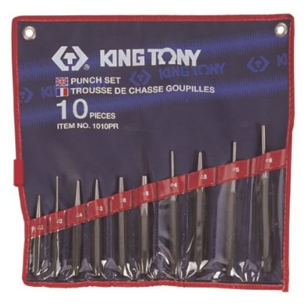 King Tony Pin Punch and Drift Punch Set 10 Pieces