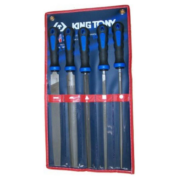 King Tony File Set 250mm with Handles 5 Pieces