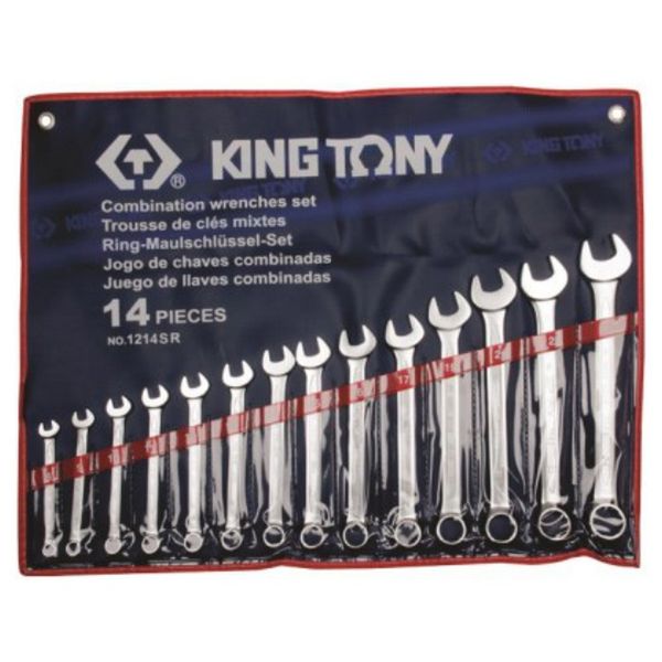 King Tony Combination Spanner Set 5/16"-1.1/4" 14 Pieces