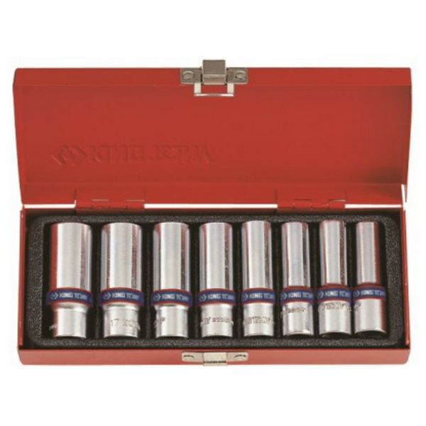 King Tony Impact Socket Bit Set 3/8"Dr Deep 10-19mm 8 Pieces
