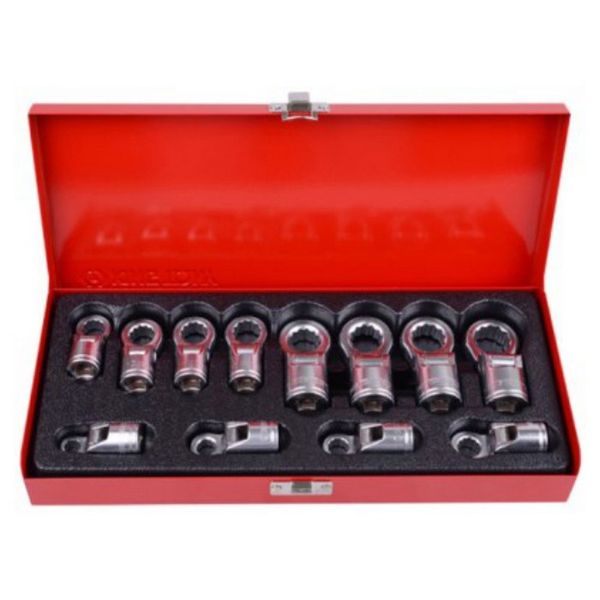 King Tony - 12 Piece 3/8" DR. 6 Point Flexible Crowfoot Socket Wrench Set