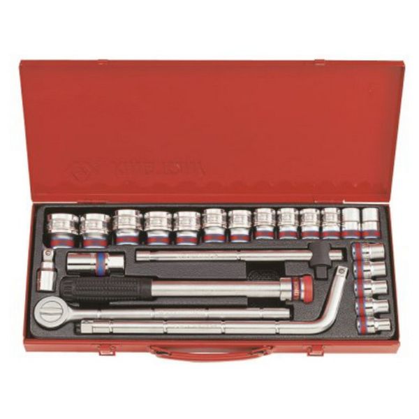 King Tony Socket Set 1/2"Dr 10-32mm 12Point 24 Pieces