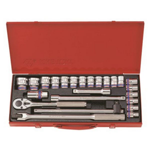 King Tony Socket Set 1/2"Dr 10-32mm 12 Point 24Pc