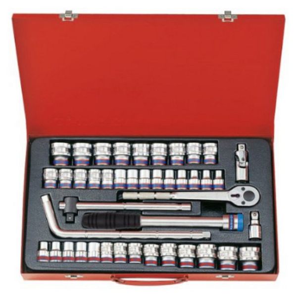 King Tony Socket Set 1/2"Dr Metric and Imperial 8-32mm 44 Pieces