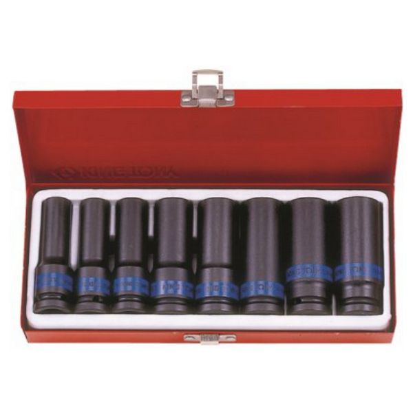 King Tony Deep Impact Socket Set 1/2"Dr 12-24mm 8 Pieces