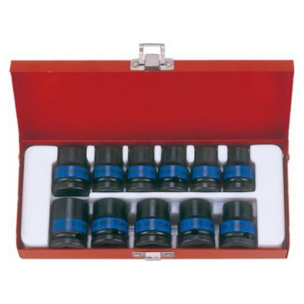 King Tony Standard Impact Socket Set 1/2"Dr 10-21mm 11 Pieces