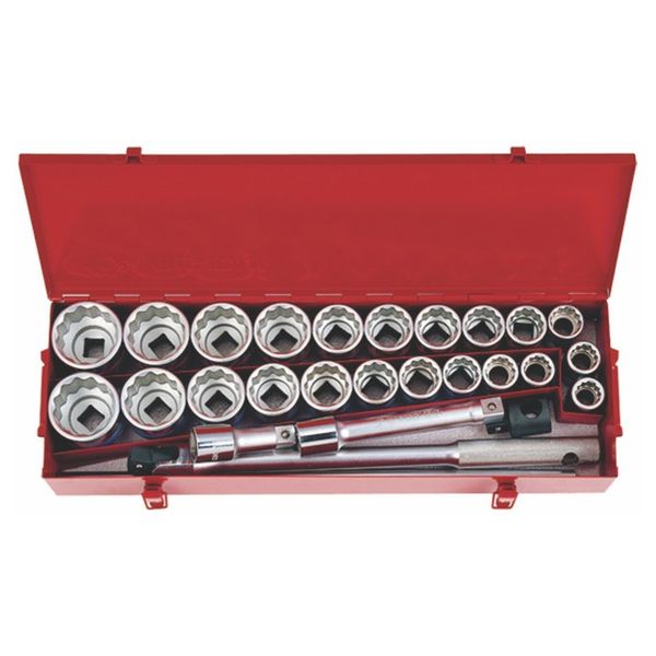 King Tony Socket Set 3/4"Dr Metric and Imperial Sockets 26 Pieces