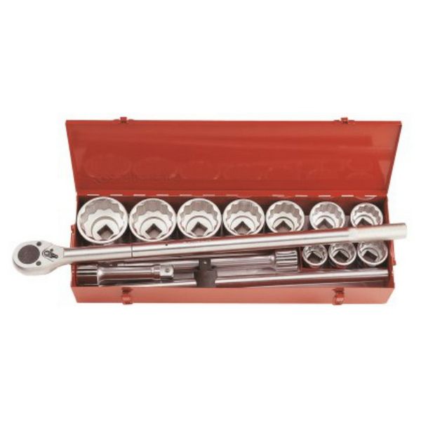King Tony Socket Set 1"Dr 36-80mm 14 Pieces