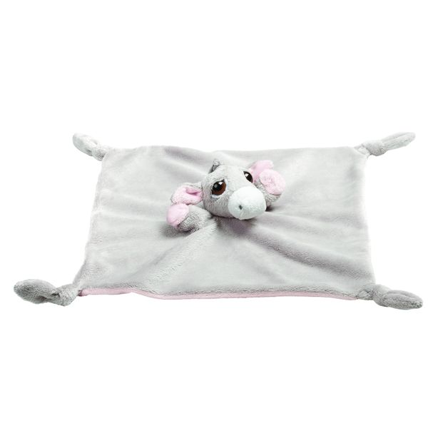 SUKI Li'l Peepers Luna Pink Donkey Finger Puppet Blankie (Comforter)