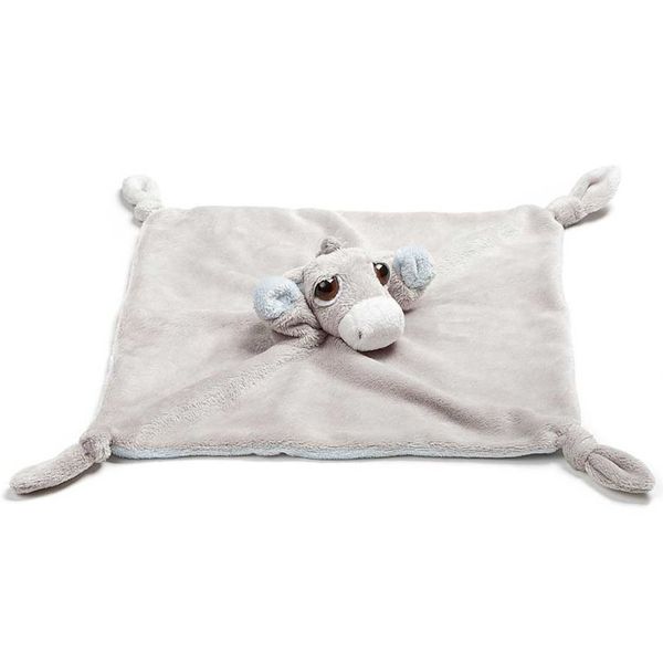 SUKI Li'l Peepers Pablo Blue Donkey Finger Puppet Blankie (Comforter)