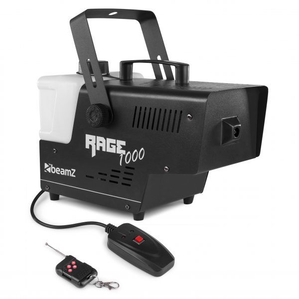 Beamz RAGE1000 Smoke Machine with Wireless Remote Controller
