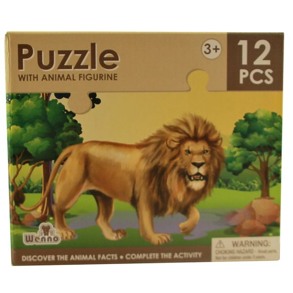 National Geographic 12-Piece Lion Puzzle &amp; Figurine