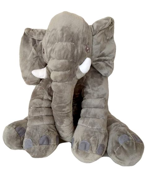 Bulk pack 3x Grey Elephant Plush Toy/Pillow (35cm)