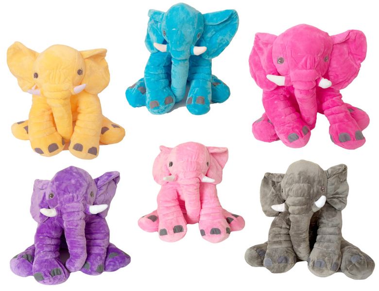 Bulk pack 6x Elephant Plush Toy Pillows (35cm)