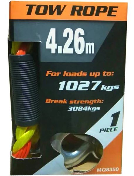 X- Strap Heavy Duty Tow Rope With Steel Hooks - 4,26m