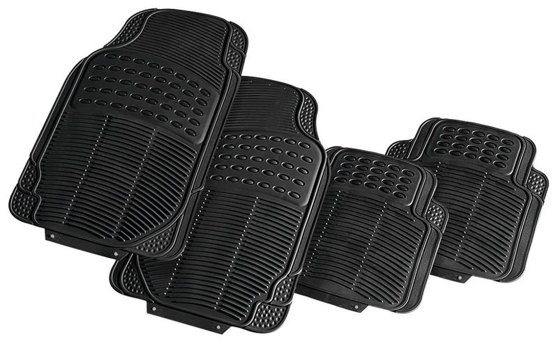 Moto Quip Rubber Car Mat Set 4 piece - 2 front and 2 rear