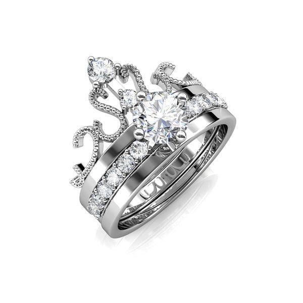 Destiny 925 sterling Silver Lee Princess Tiara Set with Swarovski Crystals