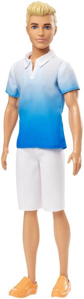 Barbie Fashionistas 129 White and Blue Shirt Doll