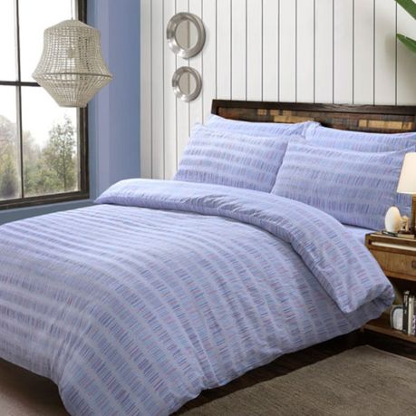 Seersucker Stripe Multi Duvet Set Double Buy Online In South