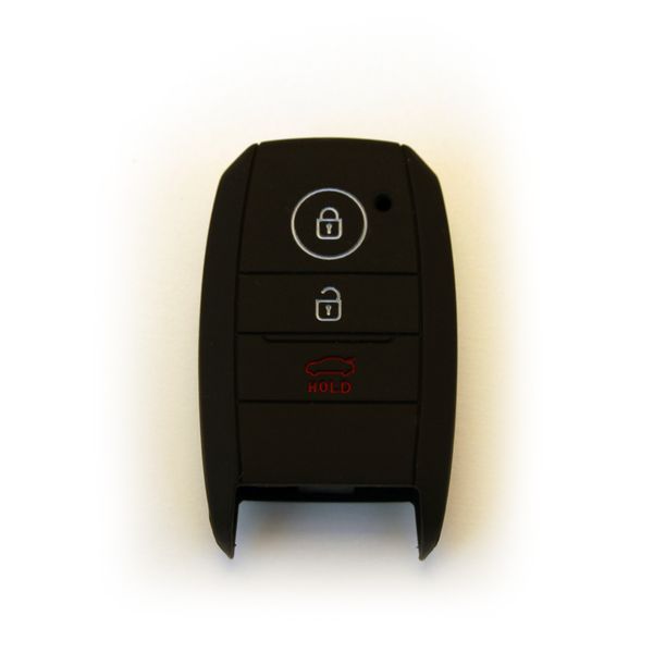 Silicone Car Key Protector - Kia 3 Button Keyless Entry - Black