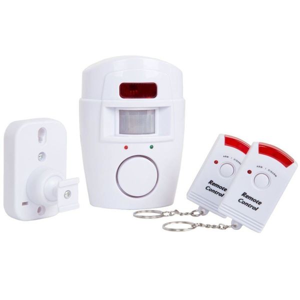 Motion Detector Sensor Security Alarm With Two Remotes