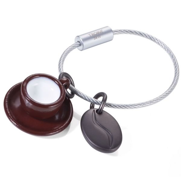 TROIKA Keyring with 2 Charms COFFEE 2 GO
