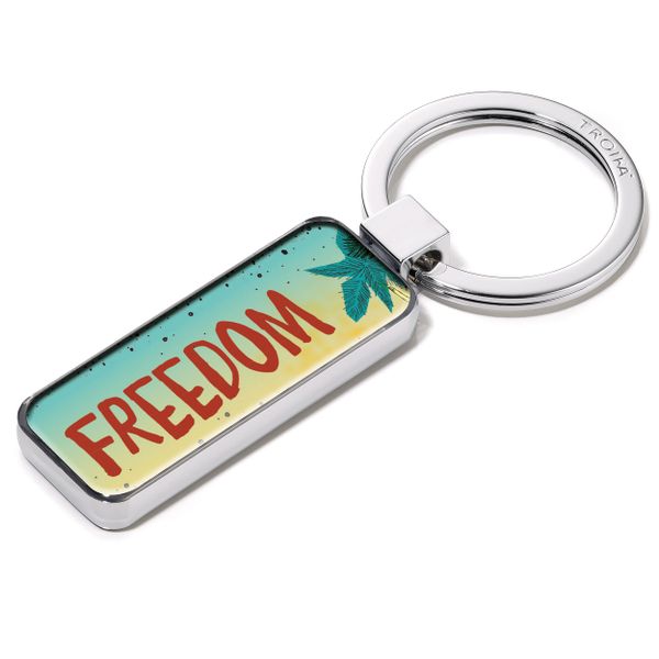 TROIKA Keyring with Volkswagen Combi Design FREEDOM 2 Sided