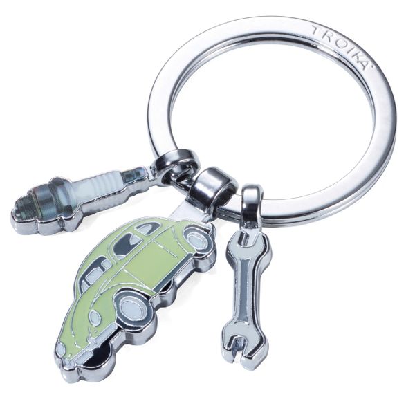 TROIKA Keyring with 3 Charms VOLKSWAGEN TYPE1 BEETLE
