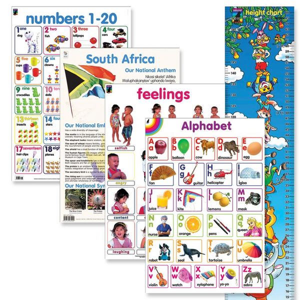 Educat wall chart 5 pack genral knowledge