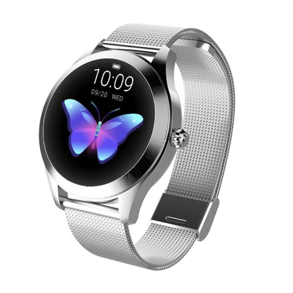 Women’s Stainless Steel Waterproof Smartwatch KW10