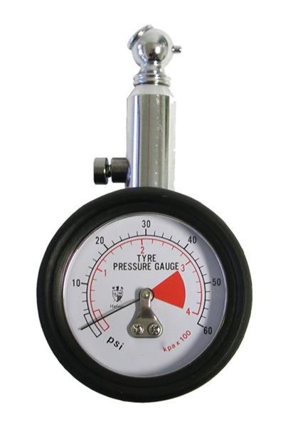 Tyre Pressure Guage with 52mm Dial - PSI and BAR