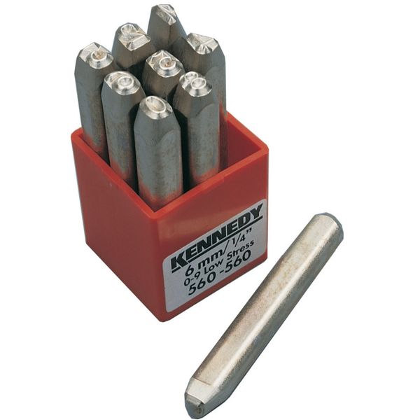 Kennedy 6.0Mm Set Of 9 Low Stress Figure Punches