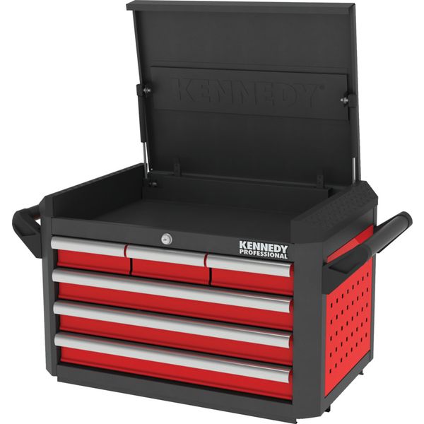 Kennedy Red 28Inch 6 Drawer Professional Top Chest