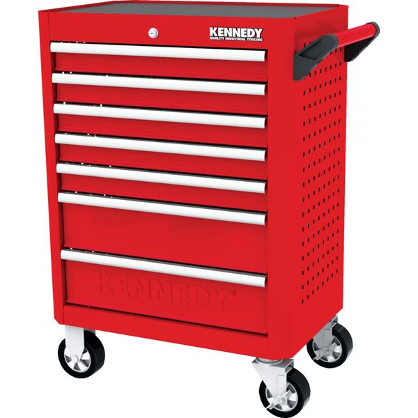 Kennedy Red 28Inch 7 Drawer Roller Cabinet