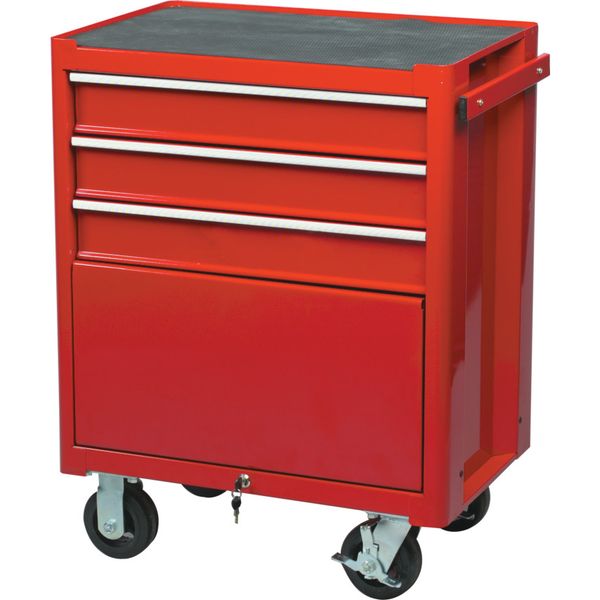 Kennedy Red 3 Drawer Professionalroller Cabinet
