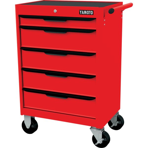 Yamoto Red 27Inch 5 Drawer Roller Cabinet