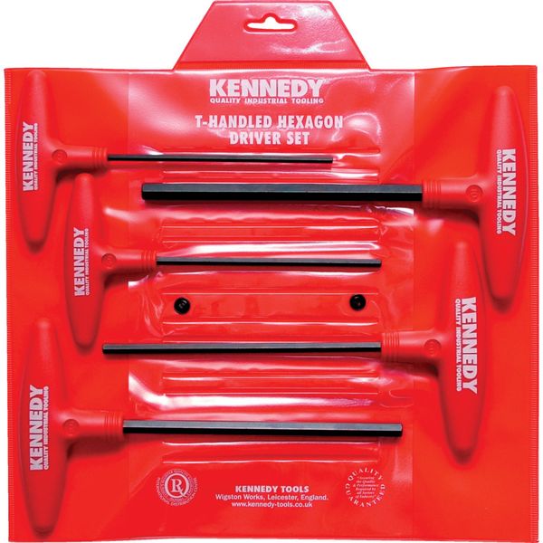 Kennedy Metric T Handle Hexagon Driver Set 5 Pce