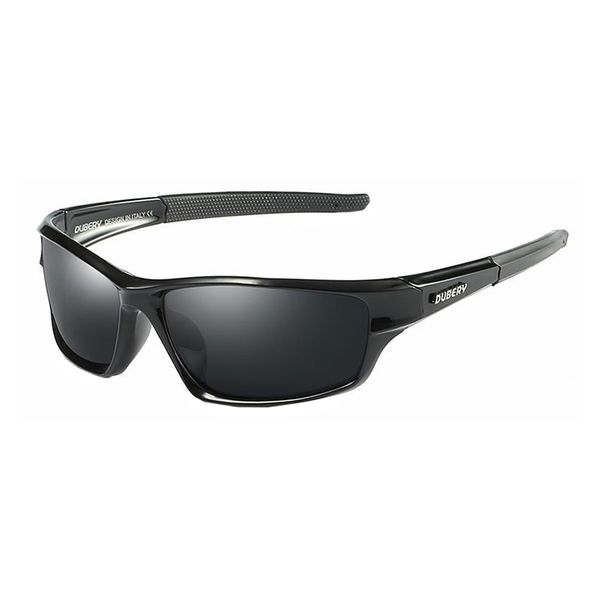 Dubery High Quality Men's Polarized Sunglasses - Matt Black